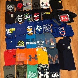 30 Under Armour youth shirts